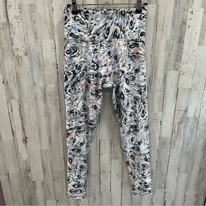 Freely Academy High Rise Patterned Crop Leggings Womens Small